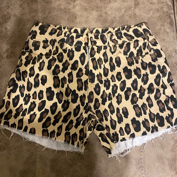 Pants - Leopard Print Women's Shorts